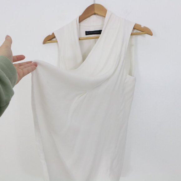 *Zara White Long Waterfall Vest - Picture 3 of 4